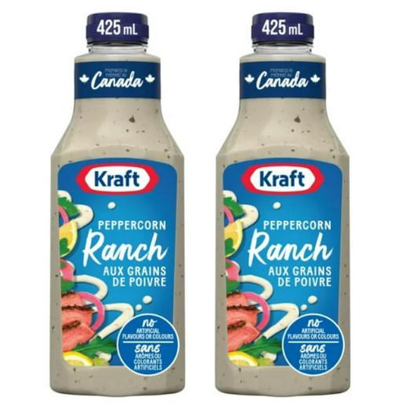 Kraft Peppercorn Ranch Salad Dressing, 425ml (2 Pack)