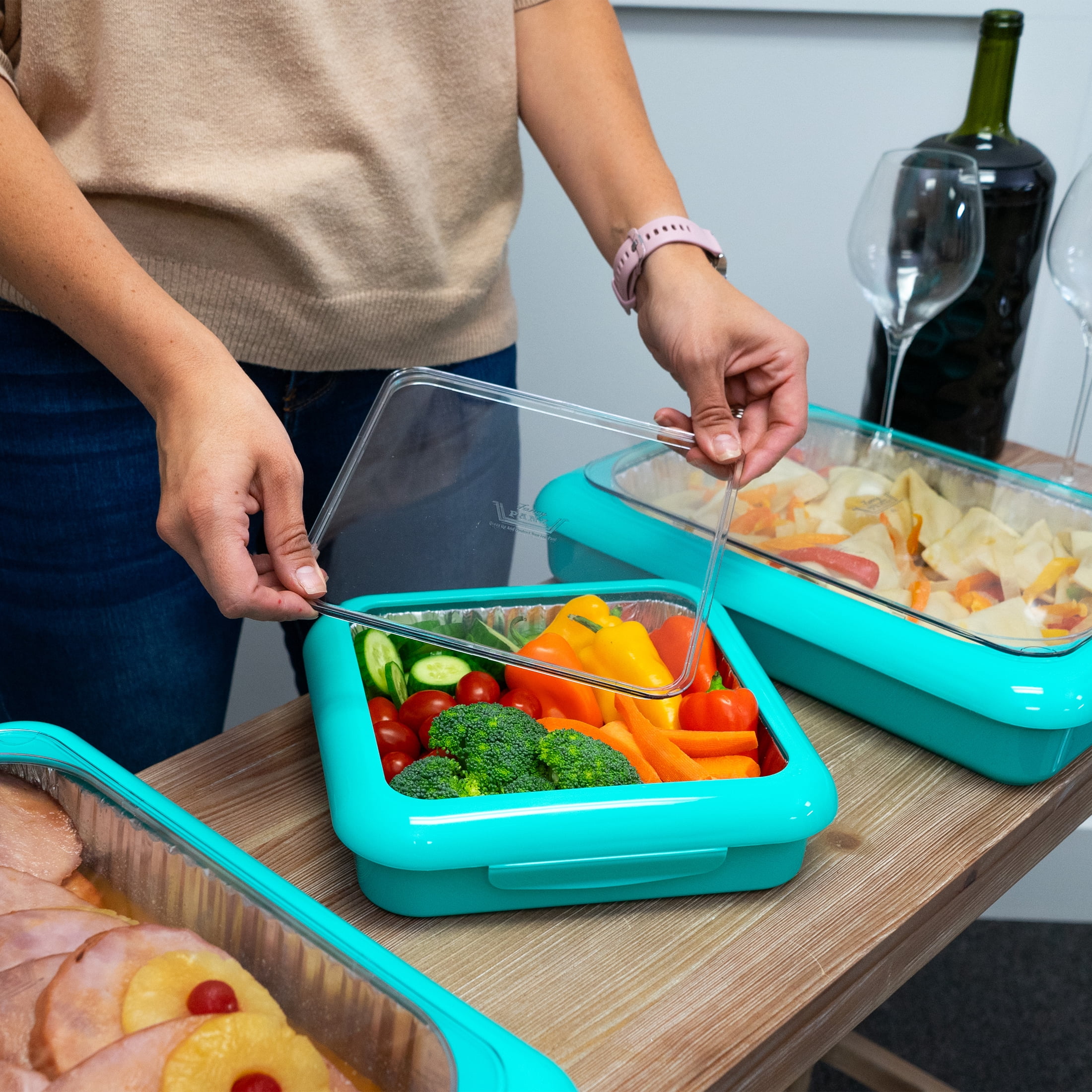 8x8 White Foil Pan Carrier for Potlucks and Parties - FANCY PANZ™