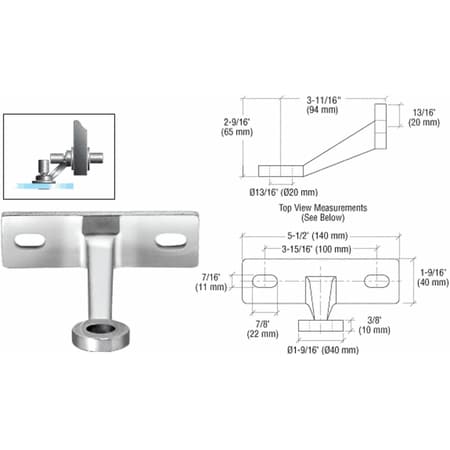 - CRL Polished Stainless Heavy Duty Single Arm Wall Mount Frame Spider