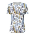 thumbnail image 5 of Ruyang Tops for Women, Women Summer Tops Floral Pattern Button Blouse Short Sleeve Comfy Dressy Tshirts Women T Shirt, 5 of 5