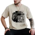 thumbnail image 5 of Man of Faith Graphic T-Shirt – Lion Print Christian Dad Tee, Inspirational Shirt for Men, Father's Day Gift, Husband or Dad Present, 5 of 7
