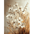 thumbnail image 1 of Qisvanset 12x16 Inch Beige White Wildflower Canvas Wall Art, Rustic Floral Country Home Office Wall Decor, 1 of 8