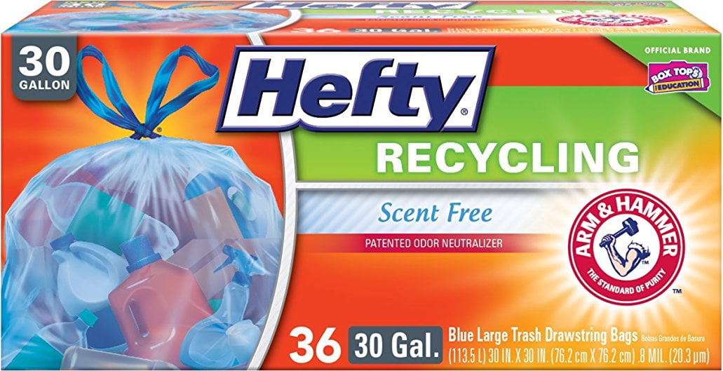 Hefty Recycling Trash Bags, Clear, 30 Gallon, 36 Count - Walmart.com
