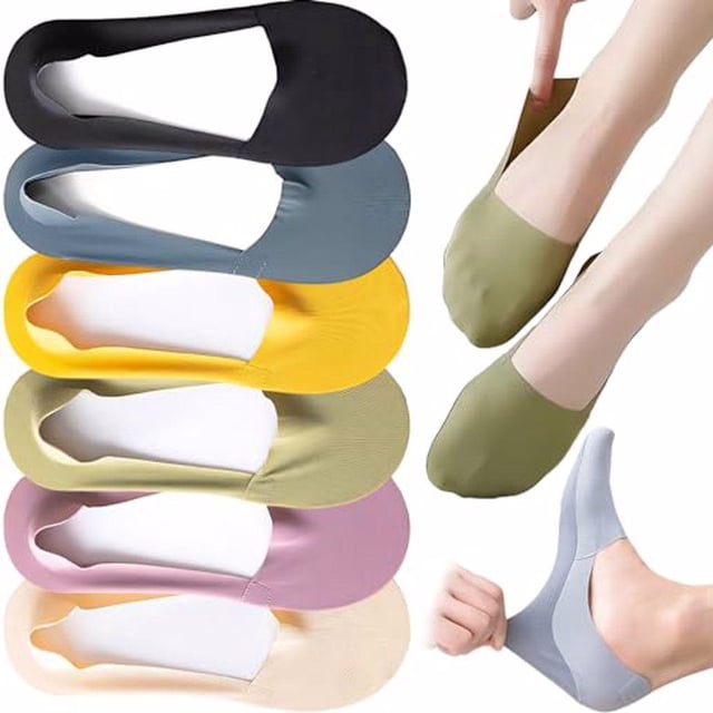 Qarigey 6 pares manténgase fresco y cómodo con estos calcetines invisibles para mujer calcetines cortos de verano Medias
