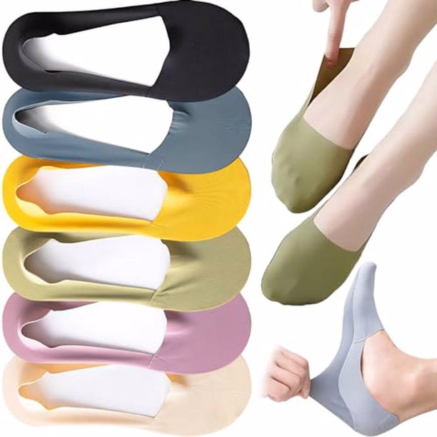 Qarigey 6 pares manténgase fresco y cómodo con estos calcetines invisibles para mujer calcetines cortos de verano Medias