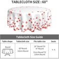 thumbnail image 4 of Valentines Tablecloth Round 60 Inch Red Heart Table Cloth Waterproof Wrinkle Resistant Polyester Table Cover for Home/Kitchen/Dining Room/Party/Picnic, 4 of 7