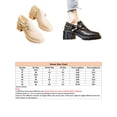 thumbnail image 2 of Fangasis Women Dress Shoes Lug Sole Casual Shoe Chunky Loafers Wedding Non-Slip Pumps Beige 7, 2 of 7