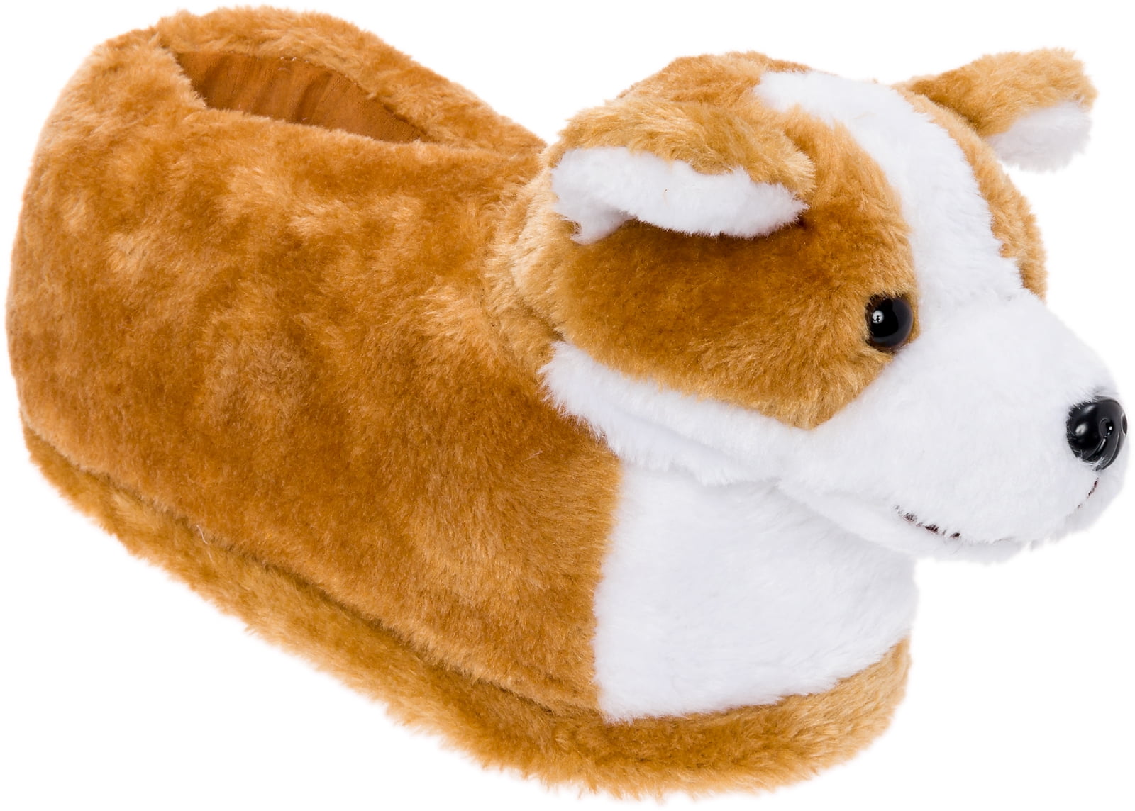 Older Boys Fun & Cosy Fluffy Brown Dog 3D Novelty Slippers in 3 UK Sizes Mens 