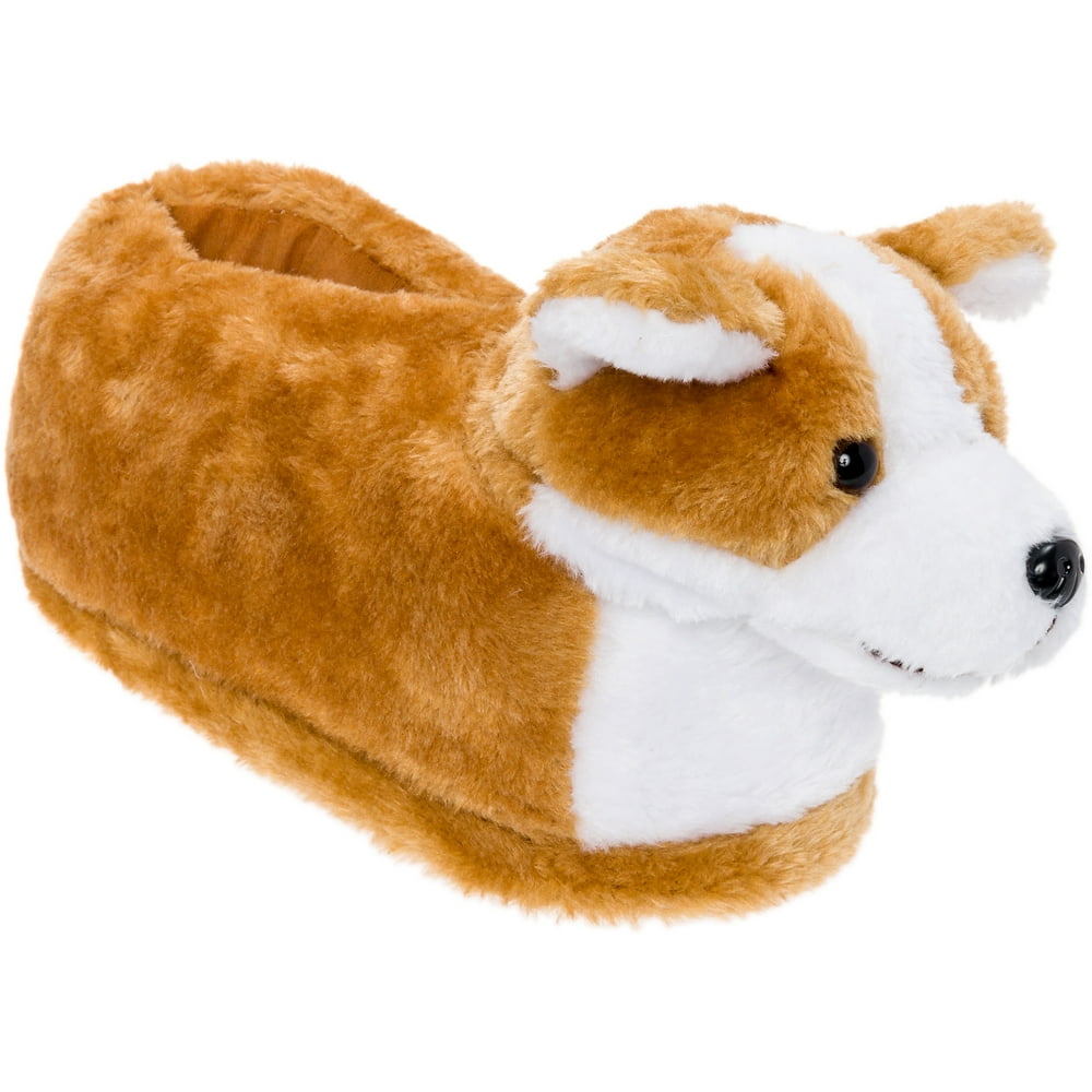 corgi plush slippers