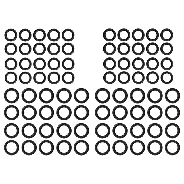 Vensio -80Pcs Pressure Washer Hose O-Rings Set, Professional Quick Connect Seal Rings for 1/4" M22 and 3/8" Fittings, Durable High Pressure Sealing Kit Black