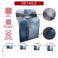 thumbnail image 5 of Navy Blue Ombre Table Runner 108 Inches Long, Modern Oil Painting Geometric Cotton Linen Table Runners Dresser Scarves, Decorative Fabric Tabletop Scarf Furniture Cover for Home Dinner Party 13"x108", 5 of 8