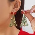 thumbnail image 3 of PRIYAL Fashionable Christmas Series Beaded Bowknot Santa Claus Earrings, Resin Dangle Earrings for Women, Perfect for Party, Holiday Gift, Winter Season, 3 of 8