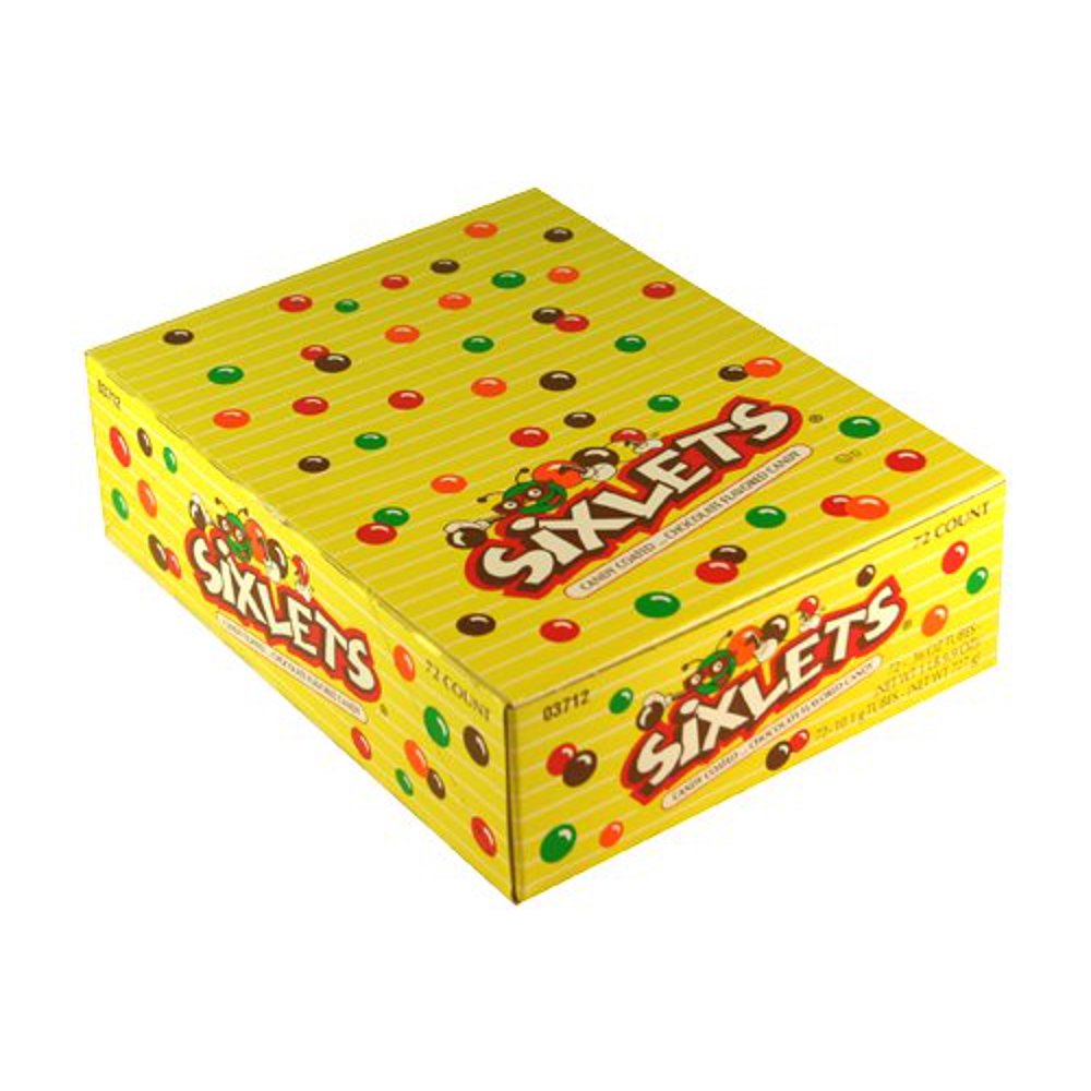 Sixlets Candy Coated Chocolate Candy 72 Tubes