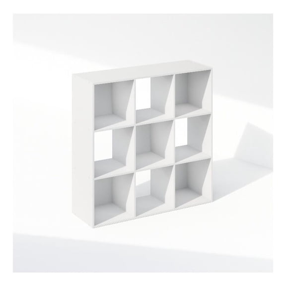 Pemberly Row Cubic Storage Cabinet in Bookcase in Bookshelf in 9-Cube in White