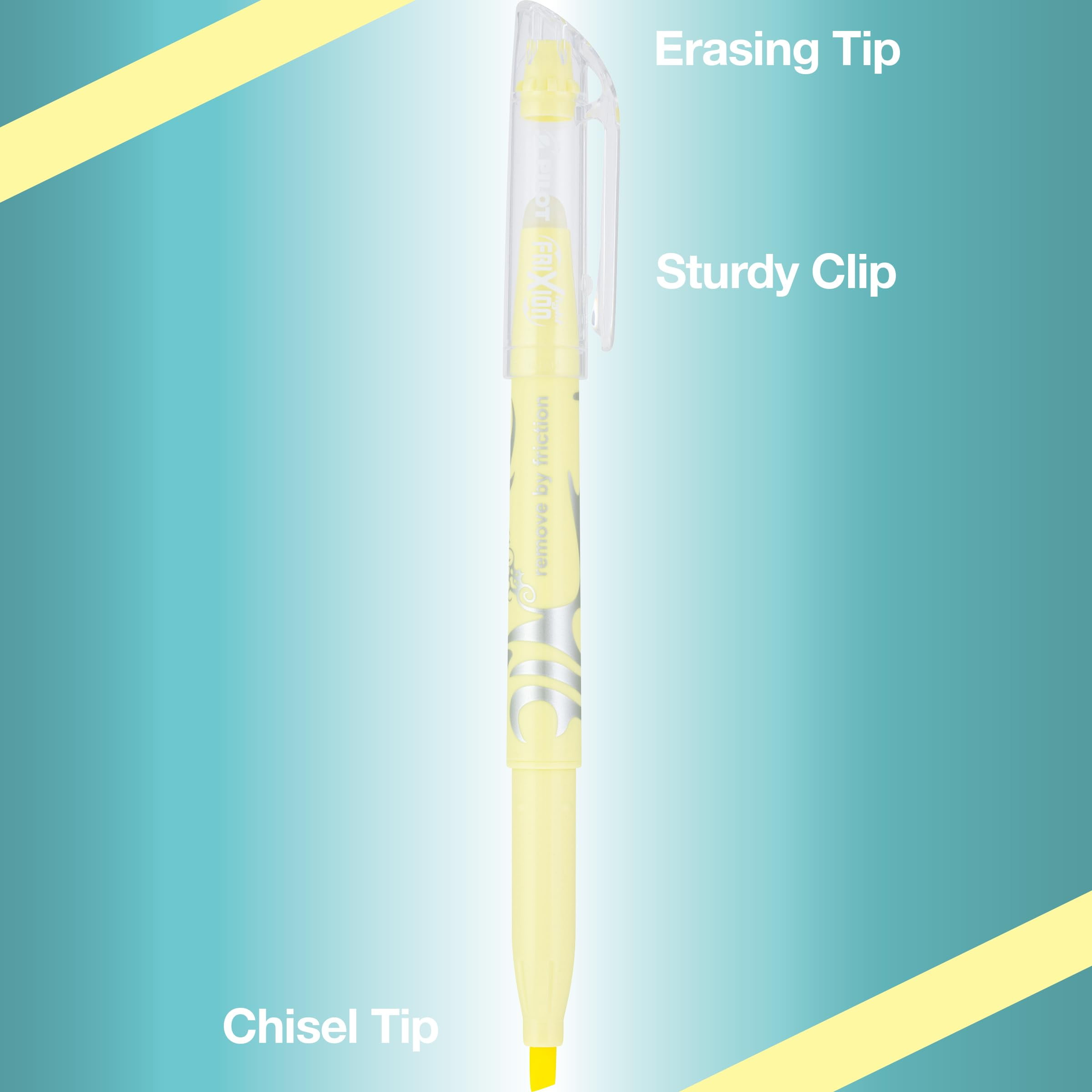 Pilot, FriXion Light Pastel Erasable Highlighters, Chisel Tip, Pack of 14, Assorted Colors
