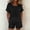 Black plus size 2 piece shorts set a1, variant on Cagogo Women Plus Size 2 Piece Shorts Set Round Neck Short Sleeve Tshirt Pocket Loose Casual Summer Outfits Matching Lounge Sets Tracksuits Travel Airport Clothes, Purple S