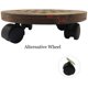 thumbnail image 5 of Soporte para macetas redondo de madera maciza con ruedas para una fácil movilidad Soporte para plantas de madera con ruedas, 5 of 5