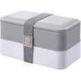 thumbnail image 1 of Putwo Lunch Box, Bento Box Containers With Cutlery, Double Stackable Boxes, Leakproof, Microwave, Freezer, Dishwasher Safe, Bpa-free, Gray, 1 of 3