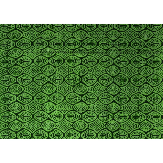 Ahgly Company Indoor Rectangle Abstract Green Modern Area Rugs, 8' x 10'