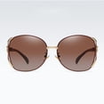 thumbnail image 3 of Gafas de terre ligeras para mujer con montura grande, gafas de terre clásicas de gran tamaño para mujer, protección viajes, accesorios para fotografía, marrón Yinane Gafas de mujer, 3 of 4