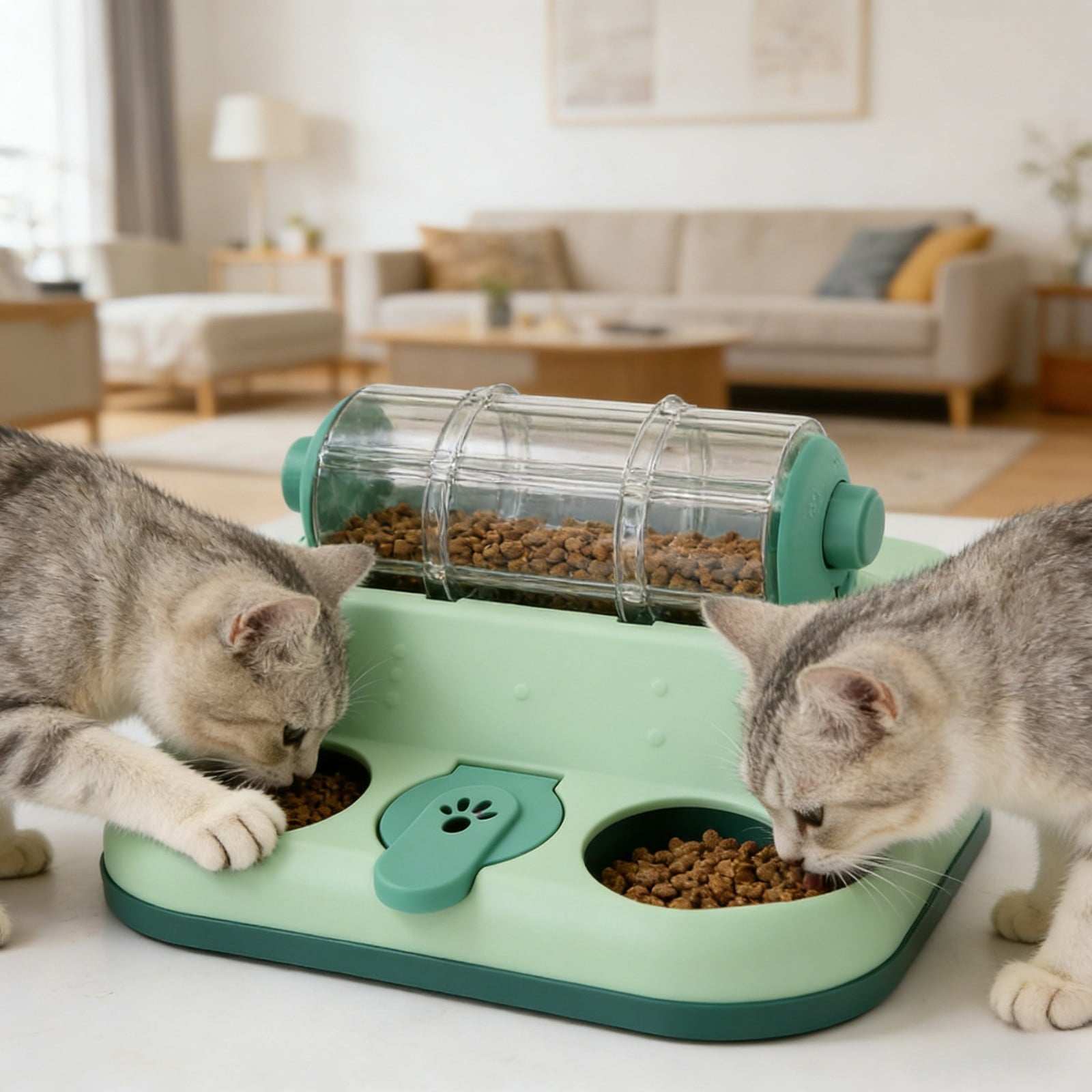 Interactive Pet Slow Feeder Puzzle Toy Device for Cats and Dogs to Boredom and Eating