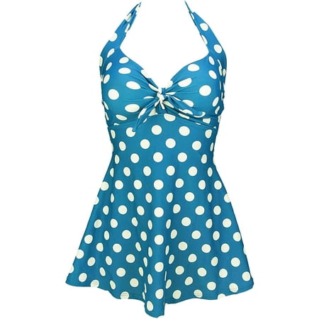 COCOSHIP Vintage Sailor Pin Up Swimsuit Retro One Piece Skirtini Cover ...