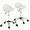 White, variant on LiteHaven Height Adjustable Rolling Stool Swivel Pedicure Stool Adjustable Drafting Salon Chair with Back Rest PU Cushion for Tattoo Shop Home Office Set of 1 white