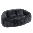 thumbnail image 6 of Tcbosik 2-Seater Bean Bag Chair, Chenille Fabric Sofa, Modern Couch for Living Room, Bedroom, Black, 6 of 11
