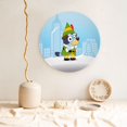 thumbnail image 5 of Saiise Bluey Print Bone China Decorative Plate Ceramic Decorative Plates with Display Stand Handmade Ceramic Wall Art Decor for Home Kitchen Bedroom Decorative-7in, 5 of 7