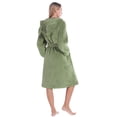 thumbnail image 4 of Women's Pajamas Solid Color Thick Flannel Hooded Thickening Bathrobe Bandage Bathrobe Bathrobe Solid Color Thickened Household Clothes Pocket, 4 of 9