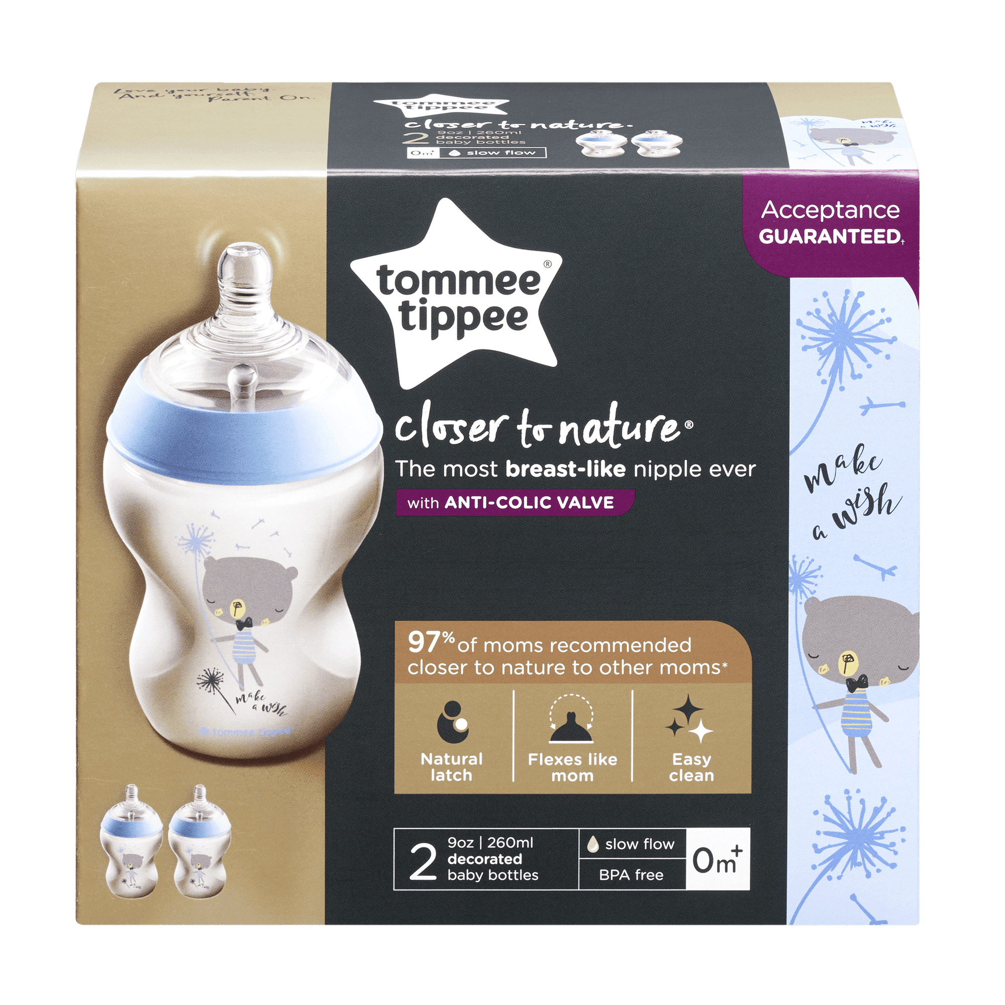 petroleum Prestige aborre Buy Tommee Tippee Closer to Nature Baby Bottle, Breast-Like Nipple with  Anti-Colic Valve, BPA-free – 9-ounce, 2 Count, Blue Online in Ukraine.  528744818