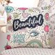 thumbnail image 2 of Funda de almohada suave con cita bonita, patrón de moda, decoración para sofá y oficina, funda para cojín de asiento, 1 ud., 2 of 7