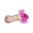 thumbnail image 4 of BLISSFUL STEP Women's Open Toe Ankle Strap Bow Tie Stiletto High Heels Sandals Hot Pink 9, 4 of 7