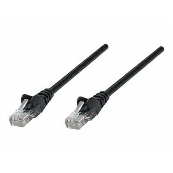 Intellinet Network Solutions Cat5e UTP Network Patch Cable, 3 ft (1.0 m), Black - RJ45 Male / RJ45 Male