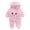 Pink, variant on Baby Girl Boy Cartoon Bear Velvet Hooded Jumpsuit Romper Clothes Winter Warm 1 Piece Bodysuit Baby Snowsuit Winter Hooded Footie Fleece Jumpsuit for Girls Boys