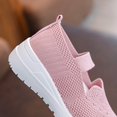 thumbnail image 6 of Xfvqtps Kids Girls Casual Shoes Mesh Hollow out Flats Slip on Elastic Soft Sole Non Slip Breathable Comfortable Lightweight Athletic Running Jogging Walking Sneakers Pink, 6 of 9