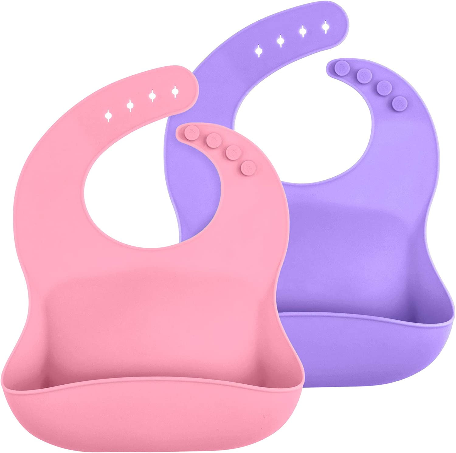 Lalo The Bib - Waterproof, Non-Toxic Silicone Baby Bib with Adjustable Neck  Band & Silicone Food Pouch Catcher, Set of 2 - Blueberry - Yahoo Shopping