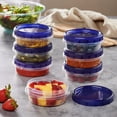 thumbnail image 2 of PLASTICPRO 8 Oz Twist Cap Meal Prep Containers Reusable Food Storage Containers with Lids, 6-Pack, 2 of 8