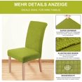 thumbnail image 4 of 4 Pieces Chair Covers(Green), Stretch Dining Chair Cover Modern Chair Protector Washable for Decoration Party Banquets Office Hotel, 4 of 5