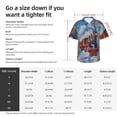 thumbnail image 4 of Fotbe Cartoon Train Hot Air Balloon Hawaiian Shirt for Men Unisex Summer Beach Casual Short Sleeve Cotton Linen Button Down Shirts-Small, 4 of 5