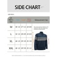 thumbnail image 4 of Men's Fleece-Lined Quarter Zip Sweater, Thermal Winter Pullover with Color Block Stripes,Plush Knit Shirt for Cold Weather, Casual Warm Sweatshirt for Fall Winter,L, 4 of 8