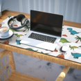thumbnail image 3 of Long Mouse Pads for Desk,Dinosaurs Volcano Palm White Pattern Desk Mats on Top Of Desks, Desk Mouse Pad Extra Large with 3mm Non-Slip Base and Stitched Edge for Gaming,Office,Work,Home 35.4"x15.7", 3 of 6