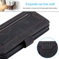 thumbnail image 6 of Dteck 9 Card Slots Wallet Case for Apple iPhone 12 mini 5.4-inch,Hybrid Magnetic PU Leather Zipper Kicstand Shockproof Rubber Full Protector Cover with Strap,Black, 6 of 7