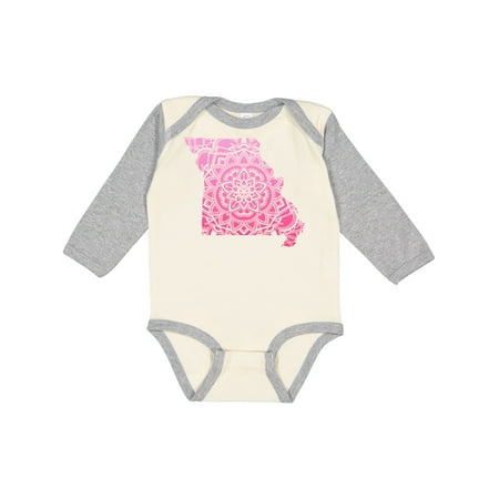 

Inktastic Missouri Silhouette Mandala Gift Baby Boy or Baby Girl Long Sleeve Bodysuit