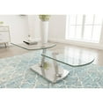 thumbnail image 2 of Chintaly Contemporary Glass Top Motion Cocktail Table, 2 of 6