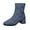 Blue, variant on Beige Ladies Casual Round Toe Low Heel Ankle Boots Chunky Heel Short Boots For 2026 Spring Season Indoor Outdoor Daily Comfort