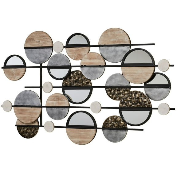 Hayes Modern Geometric Contemporary Mirrored Wall Sculpture