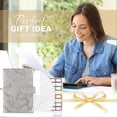 thumbnail image 3 of A6 Binder Budget Book Portable Marble Grain Notebook PU Leather 6 Hole Loose Leaf Book Cash Budget Hand Ledger, 3 of 4