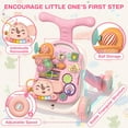 thumbnail image 3 of XUEYU Toddler Learning Table Infant Musical Learning Walker with Rolling, Pink Baby Activity Center, Learn to Walk Sit to Stand, 1 Count, 3 of 7