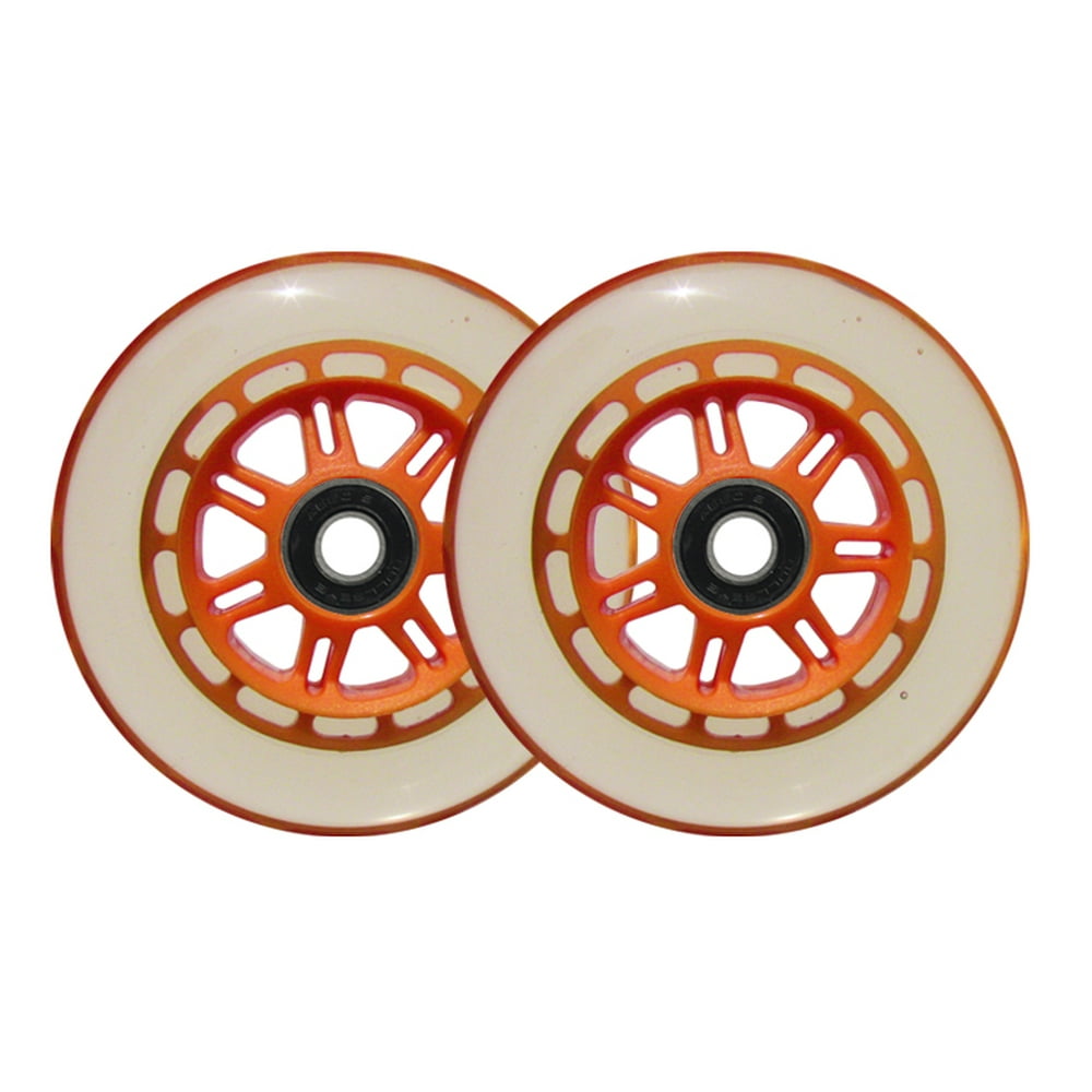 SET OF 2 REPLACEMENT SCOOTER WHEELS for RAZOR Orange